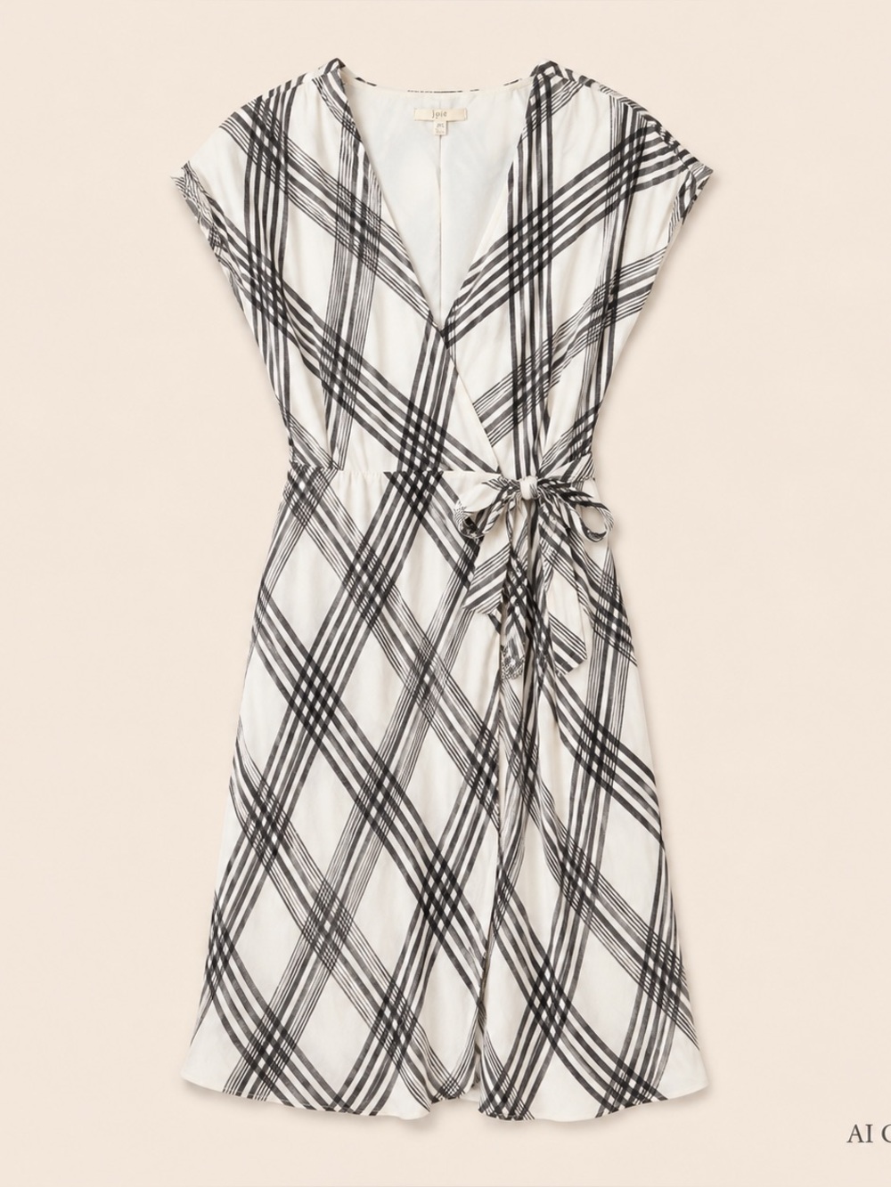 Joie Women's Bethwyn B Wrap Plaid Pattern Dress Size XS - Picture 2 of 5